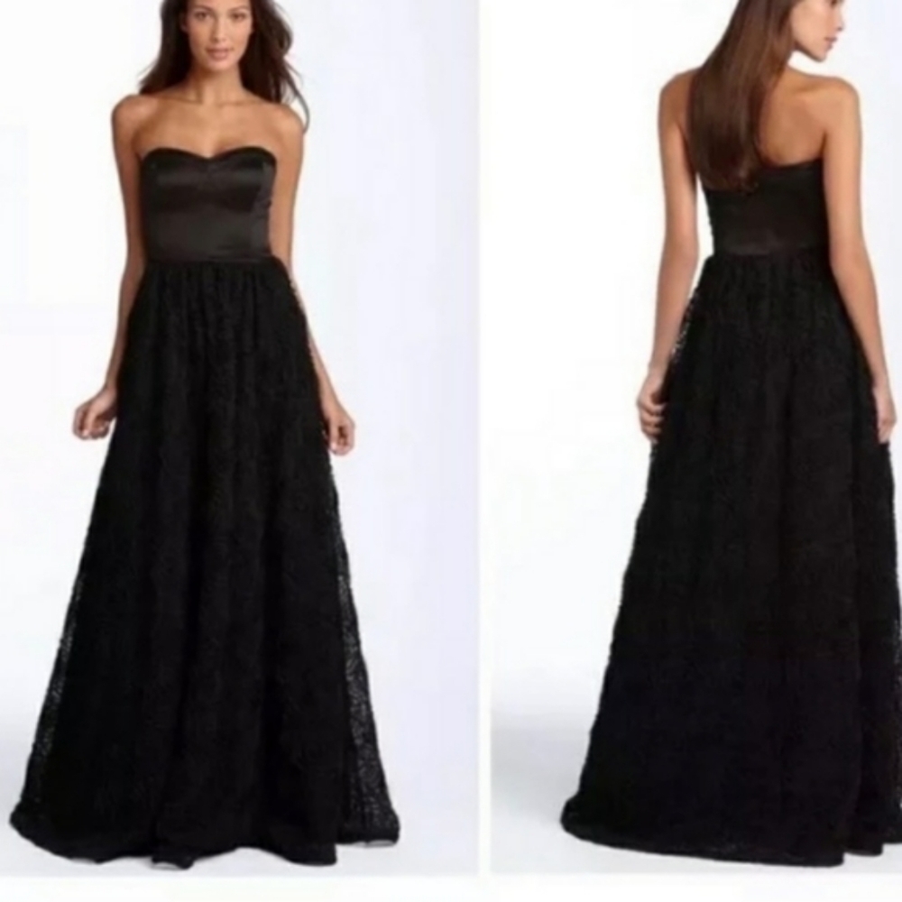 Adrianna Papell Black Strapless Wedding Dress